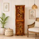 Kolimo Modern Engineered Wood Wardrobe in Teak Finish