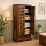 Cvok Contemporary Wooden Grain Storage Wardrobe