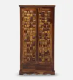 Cvok Contemporary Wooden Grain Storage Wardrobe - Image 5
