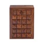 Velric Solid Sheesham Bedside Table - Image 3
