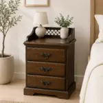 MapleGlow Contemporary Wooden Bedside Unit