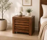 BrownCraft Elegant Wooden Bedside Unit