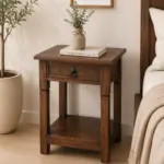 HakSmith Premium Wooden Bedside Table