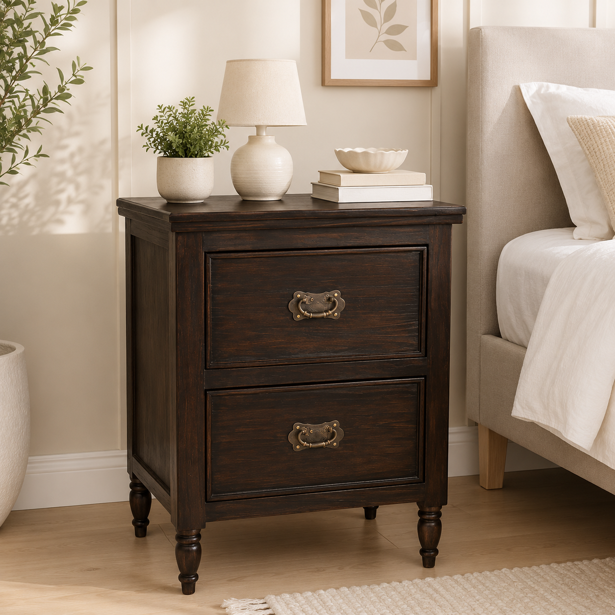 Kesar-Solid-Wood-Bedside-Table-in-Natural-Oak-Finish-classic-wood-1.webp Kesar Solid Wood Bedside Table in Natural Oak Finish - Image 1