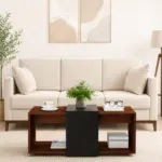 Kster Solid Wood Coffee Table in Warm Walnut Finish