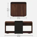 Kster Solid Wood Coffee Table in Warm Walnut Finish - Image 6