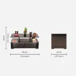 Elvara Rectangular Coffee Table with Open Shelf Storage - Image 4