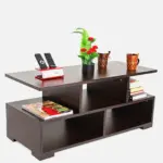 Elvara Rectangular Coffee Table with Open Shelf Storage - Image 6