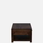 Mango Wood Rustic Farmhouse Coffee Table in Dark Walnut - Image 4
