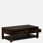 Mango Wood Rustic Farmhouse Coffee Table in Dark Walnut - Image 8
