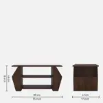 Teak Grain Rectangular Coffee Table in Honey Oak Finish - Image 2