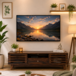 Brentwood Rubberwood TV Stand in Fade Resistant Natural Wenge Finish