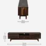 Brentwood Rubberwood TV Stand in Fade Resistant Natural Wenge Finish - Image 3