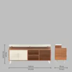 Grovemill Engineered Wood TV Console in Heat Resistant Warm Chestnut Finish - Image 5