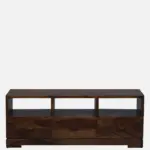 Cedarvale Acacia Solid Wood Media Unit in Stain Resistant Golden Teak Finish - Image 7