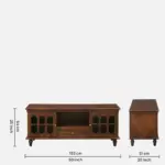 Stonefield Mango Solid Wood TV Console in Stain Resistant Dark Espresso Finish - Image 3