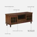 Stonefield Mango Solid Wood TV Console in Stain Resistant Dark Espresso Finish - Image 10
