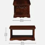 Solid Teak Wood Scandinavian Coffee Table in Light Oak - Image 3