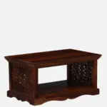 Solid Teak Wood Scandinavian Coffee Table in Light Oak - Image 7