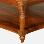Rubberwood Minimalist Coffee Table in Matte Black Finish - Image 3