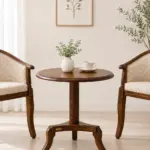 Elm Wood Industrial Coffee Table with Metal Frame in Smoke Grey