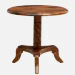 Elm Wood Industrial Coffee Table with Metal Frame in Smoke Grey - Image 3