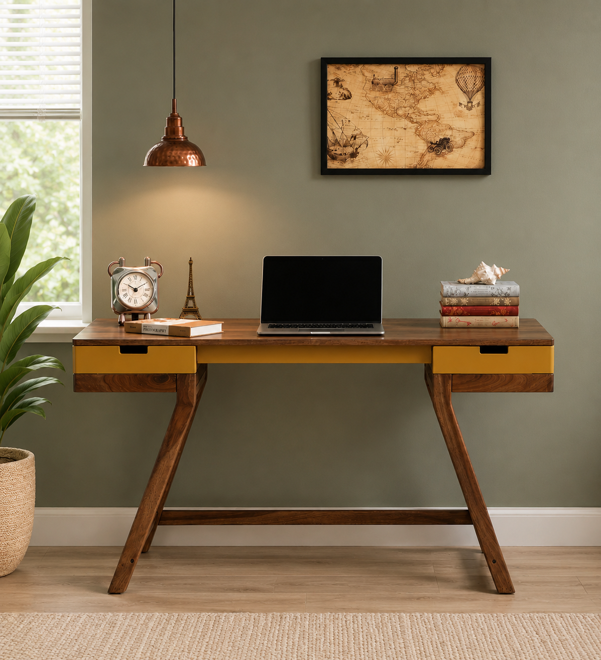 Modern-Wooden-Study-Table-with-Storage-classicwood-1.png Modern Wooden Study Table with Storage - Image 1