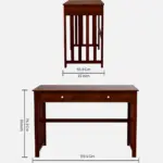 lovly Writing Table In Dark Walnut Finish - Image 3