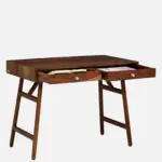 Mans Sheesham Wood Writing Table In Scratch Resistant Provincial Teak Finish - Image 5