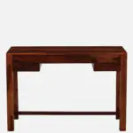 clone Sheesham Wood Writing Table in Scratch Resistant Honey Oak Finish - Image 7