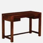 clone Sheesham Wood Writing Table in Scratch Resistant Honey Oak Finish - Image 8