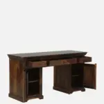 Stand Sheesham Wood Writing Table in Scratch Resistant Provincial Teak Finish - Image 5