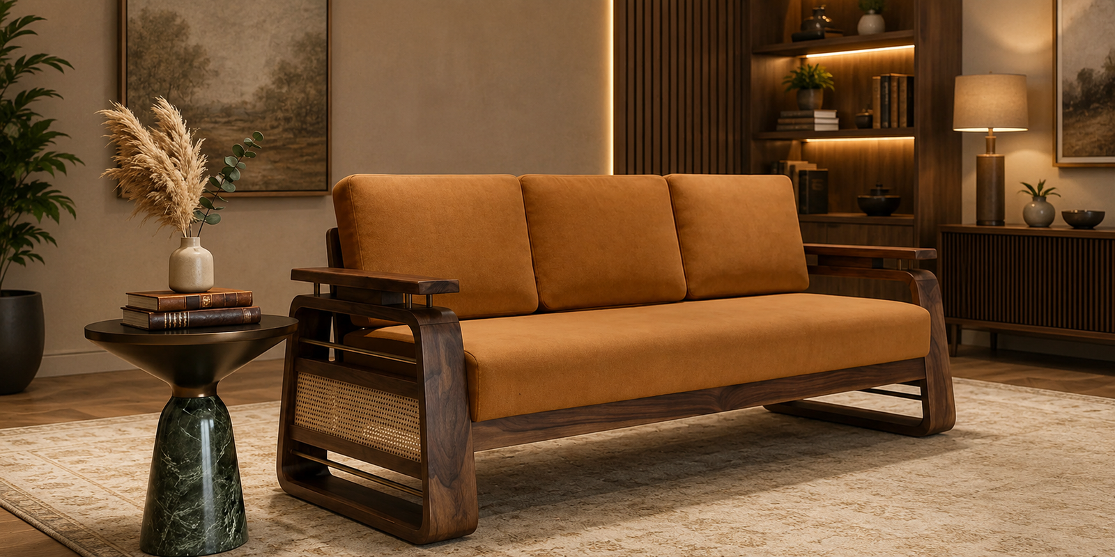 17c7d6af-ab95-46c9-9ba4-cdba40cb125c.png Chetan Sheesham Wood 3 Seater Sofa - Image 1