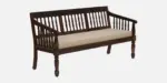 croma Sheesham Wood 3 Seater Sofa In Provincial Teak Finish - Image 4