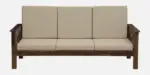 Tezal Sheesham Wood 3 Seater Sofa In Beige Colour - Image 4