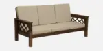 Tezal Sheesham Wood 3 Seater Sofa In Beige Colour - Image 5