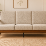 Orson Sheesham Wood 3 Seater Sofa in Teak Finish