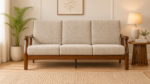 Orson Sheesham Wood 3 Seater Sofa in Teak Finish