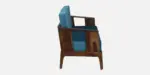 Nede Sheesham Wood 3 Seater Sofa In Blue Colour - Image 7