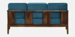 Nede Sheesham Wood 3 Seater Sofa In Blue Colour - Image 8