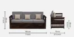 Willow Modern Convertible 3 Seater Sofa Cum Bed - Image 3