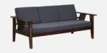 Halk Sheesham Wood 3 Seater Sofa In Grey Colour - Image 5