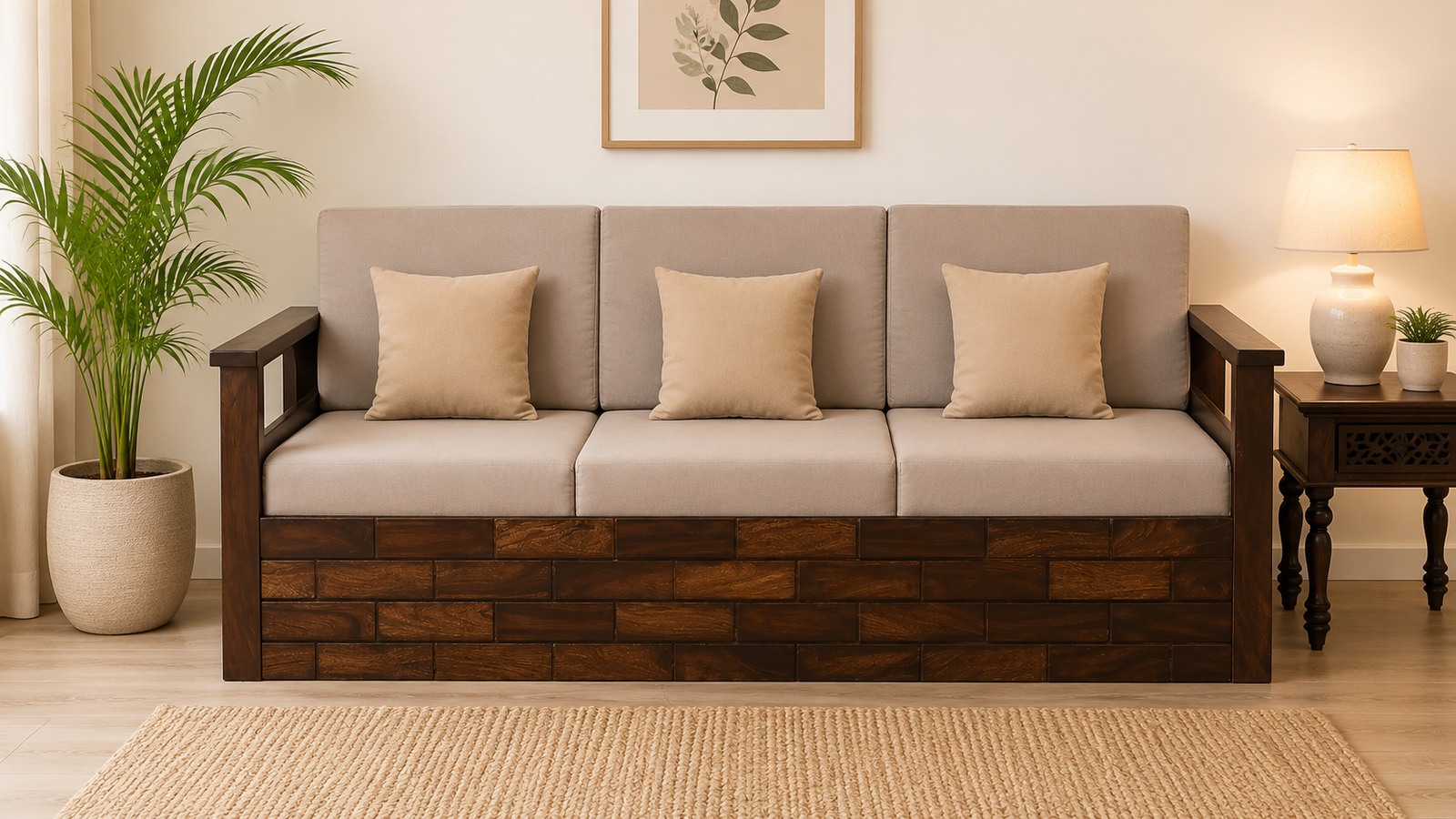 Main-Sofa-Cum-Bed-3-Seater-Solid-Wood-classicwood-1-1.png Mayson Upholstered 3 Seater Sofa in Grey - Image 1