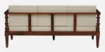Clone Sheesham Wood 3 Seater Sofa In Beige Colour - Image 7