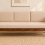 Aura Modern Wooden 3 Seater Sofa with Cushioned Seating