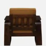 Monk Solid Sheesham Wood Luxury Single Seater Sofa in Walnut Finish - Image 9