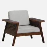 Alden Contemporary Fabric Upholstered 1 Seater Sofa Chair for Living Room - Image 2