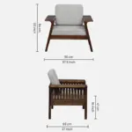 Alden Contemporary Fabric Upholstered 1 Seater Sofa Chair for Living Room - Image 4