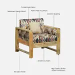 Nova Luxury Fabric Armchair with Comfortable Backrest and Wide Seating - Image 6