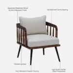 Verona Luxury Fabric Accent Sofa for Stylish Living Room Interiors - Image 9